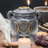 Triple Moon Cauldron Backflow Incense Burner - Gifts