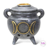 Triple Moon Cauldron Backflow Incense Burner 🌙 - Gifts