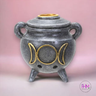 Triple Moon Cauldron Backflow Incense Burner 🌙 - Gifts