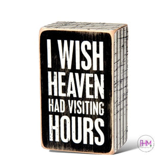 Visiting Hours Box Sign 💕