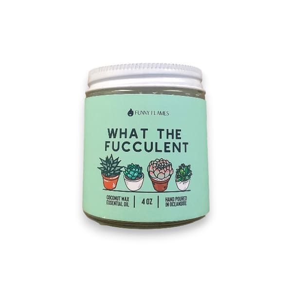 What the Fucculent Funny Flames Candle 4oz - Candles