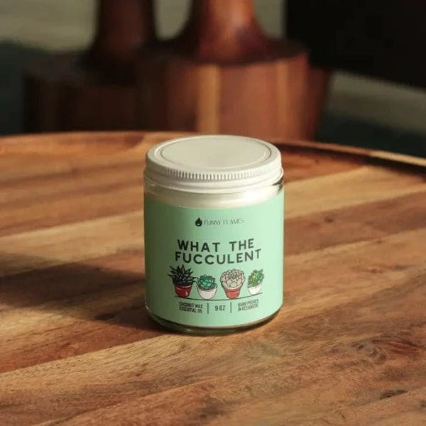 What the Fucculent Funny Flames Candle 4oz - Candles