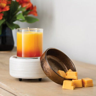 Whitewashed Bronze 2-in-1 Fragrance Warmers - Wax Warmer