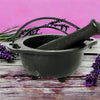 Witches Enchantment Cast Iron Cauldron and Pestle