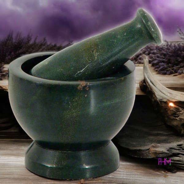 Witches Kitchen Mini Soapstone Mortar & Pestle 🔮