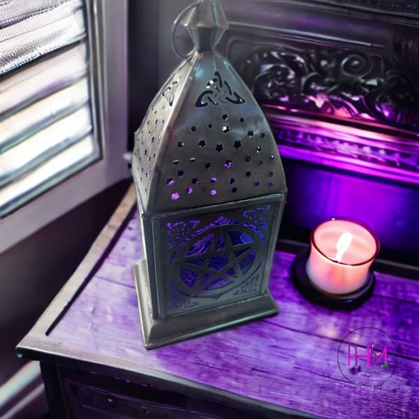 Witches Way Pentacle Lantern - candle holders