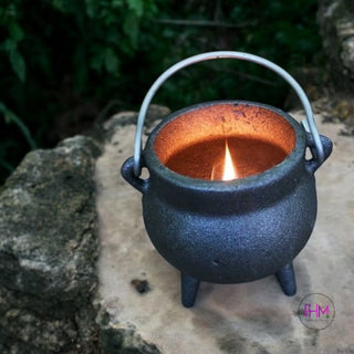 Witching Hour Mini Triple Moon Cast Iron Cauldron with Lid✨🌙