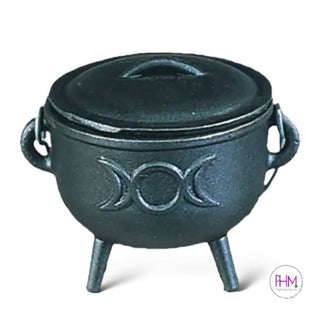 Witching Hour Triple Moon 4.5’’ Cast Iron Cauldron ⭐️