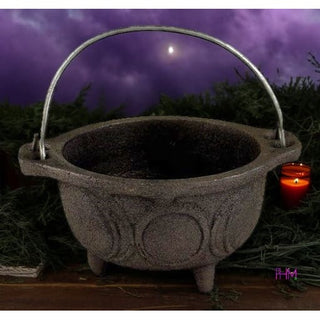 Witching Hour Triple Moon Cast Iron Cauldron 🌙