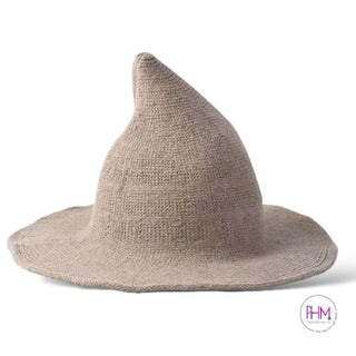 Witchy AF Knitted Witch Hat 💜 - Khaki