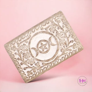Witchy Soul 🌙 Triple Moon Wooded Box