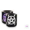 Witchy Wisdom Protection Ritual Candle Holder 🪬 - Black
