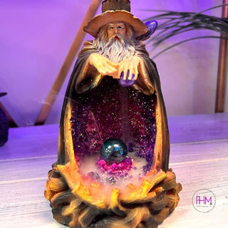 Wizardly Ways Enchanted Backflow Incense Burner with Color