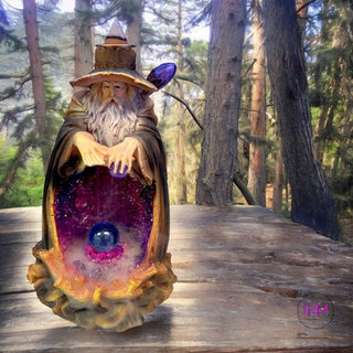 Wizardly Ways Enchanted Backflow Incense Burner with Color