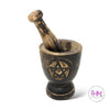 Pentacle Wooden Mortar and Pestle