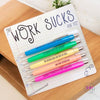 Work Sucks Snarky Ink Pen Set 🖕🏼 - Pens