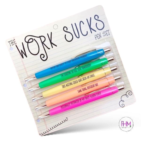 Work Sucks Snarky Ink Pen Set 🖕🏼