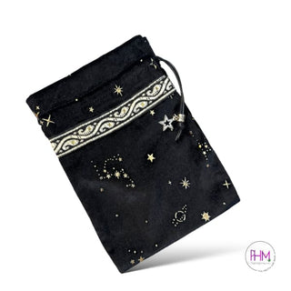 Written in the Stars Black Velvet Tarot Bag 🌙 - tarot card