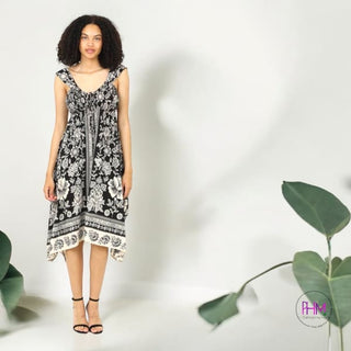 Zen & Now Boho Midi Dress 🖤