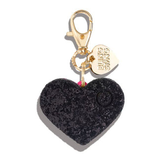 Super Loud Personal Safety Alarm - Black Glitter Heart