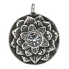 Lotus Birthstone Swarovski Bangle Bracelet - Silver / April