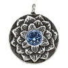 Lotus Birthstone Swarovski Bangle Bracelet - Silver /