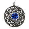 Lotus Birthstone Swarovski Bangle Bracelet - Silver /