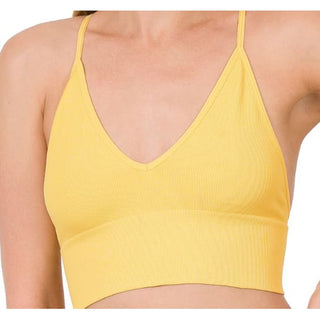 Elizabeth Bralette - Yellow / S | M - Clothing