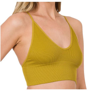 Elizabeth Bralette - Olive / S | M - Clothing