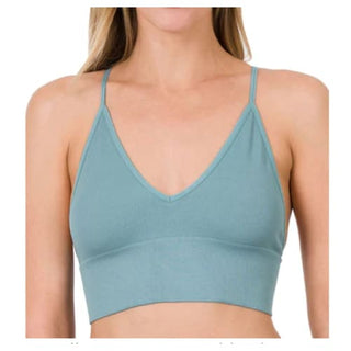 Elizabeth Bralette - Blue Grey / S | M - Clothing
