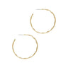 Gold Bamboo Hoop Earrings