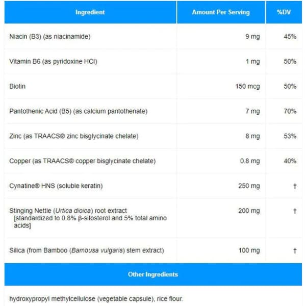 Hair Skin and Nails Resilience - Supplements