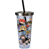 Harry Potter &amp; Friends Glitter Cup With Straw - Tumblers