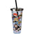 Harry Potter & Friends Glitter Cup With Straw - Tumblers