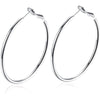 Silver Hoop and Dangle Earrings by Laura Janelle - Earring