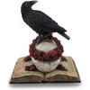 Crow Perching On Skull With Roses An Open Book - Myth &amp;