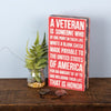 A Veteran Box Sign