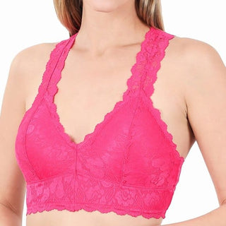 Adi Bralette | With Padding - Hot Pink / Large