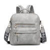 Amelia Backpack by Jen and Co. - Light Grey