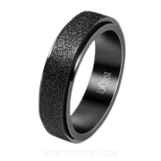 Anxiety Rings - Black Glitter / 6 - rings