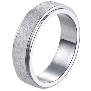 Anxiety Rings - Silver Glitter / 6 - rings
