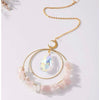 Aurora Borealis Crystal Sun Catcher - Rose Quartz -