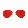 Aviator Chakra Sunglasses by Rainbow OPTX - Red