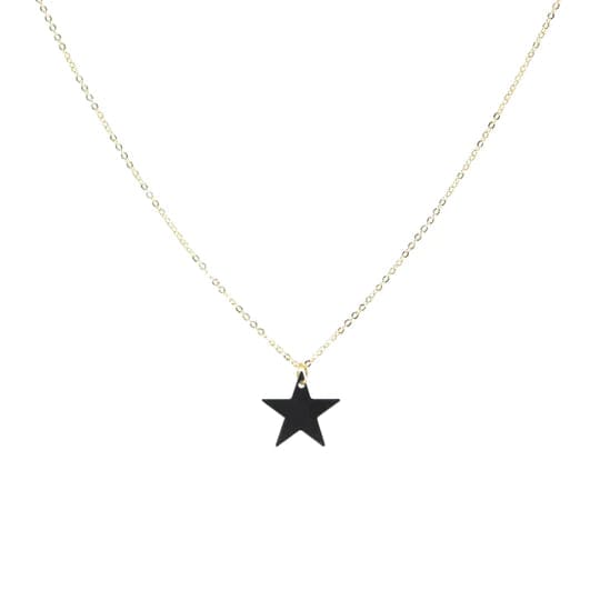 Back in Black Star Necklace - Necklaces Gold Silver