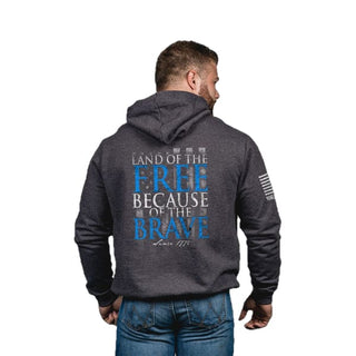 Because Of The Brave Hoodie by Nine Line