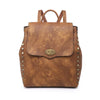 Bex Distressed Backpack by Jen and Co. - Brown - Handbags