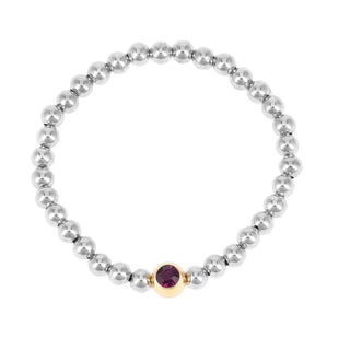 *Birthstone Charm Bracelets - February - Amethyst - Bracelet