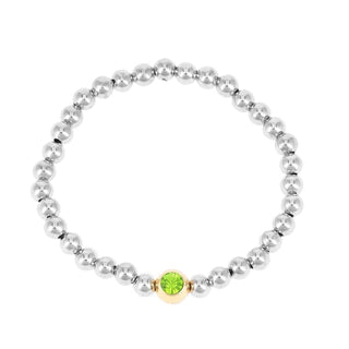 *Birthstone Charm Bracelets - August - Peridot - Bracelet