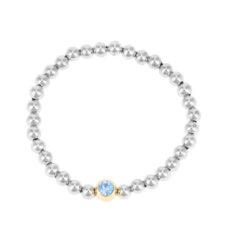 *Birthstone Charm Bracelets - December - Lt Sapphire