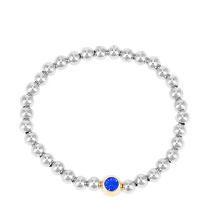 *Birthstone Charm Bracelets - September - Sapphire